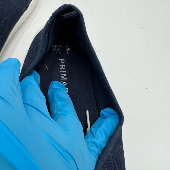 Primark Blue/White Canvas Lace-Up Low-Top Sneakers - Women's Size 8 - Picture 4 of 4